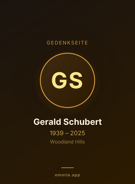 Gedenkportrait von Gerald Schubert
