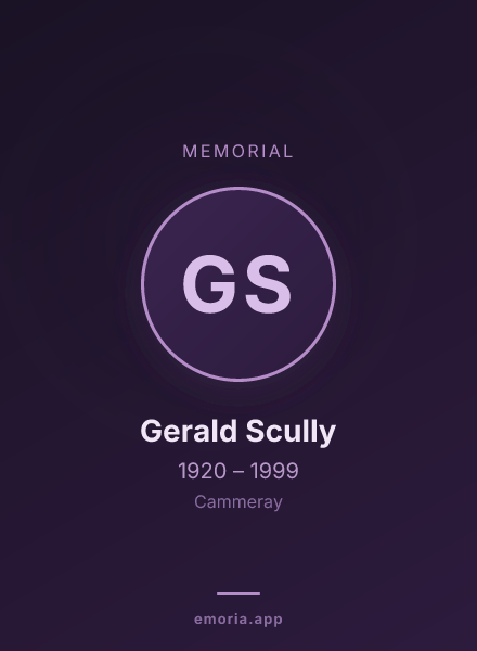 Memorial portrait of Gerald Scully
