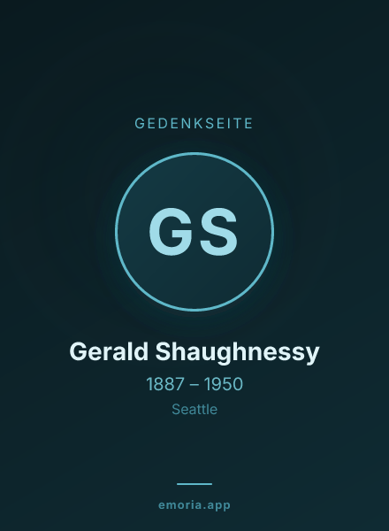 Gedenkportrait von Gerald Shaughnessy