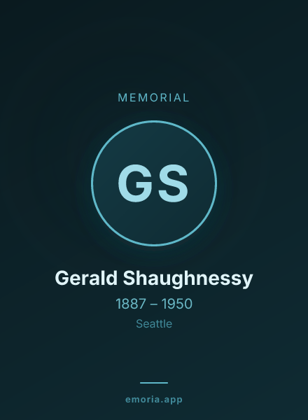 Memorial portrait of Gerald Shaughnessy