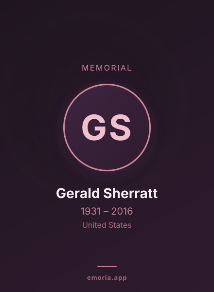 Memorial portrait of Gerald Sherratt