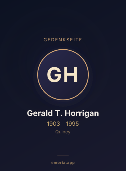 Gedenkportrait von Gerald T. Horrigan