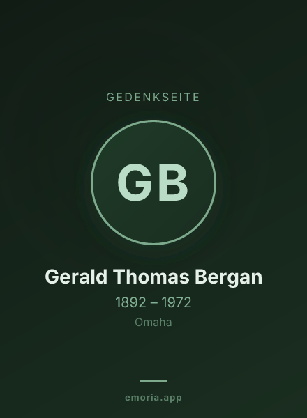 Gedenkportrait von Gerald Thomas Bergan