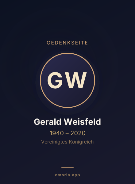 Gedenkportrait von Gerald Weisfeld