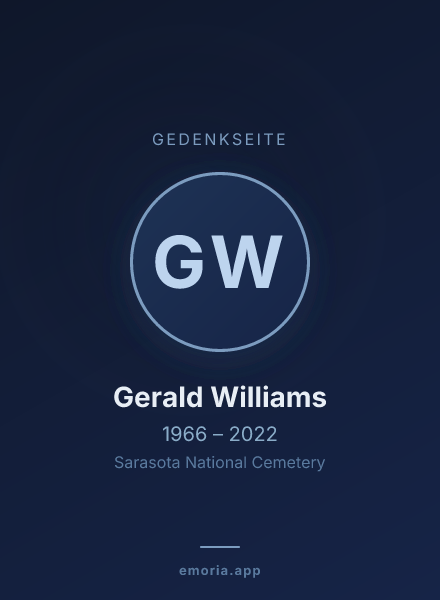 Gedenkportrait von Gerald Williams