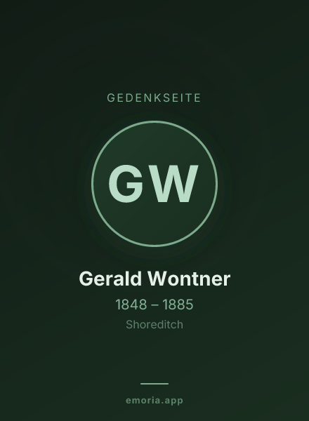 Gedenkportrait von Gerald Wontner