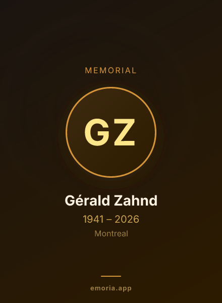 Memorial portrait of Gérald Zahnd