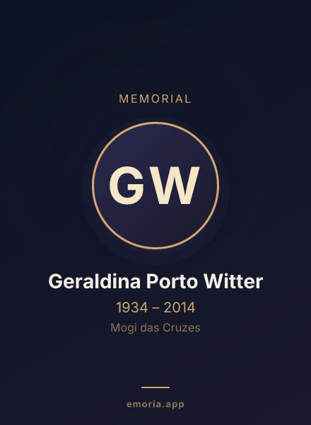 Memorial portrait of Geraldina Porto Witter