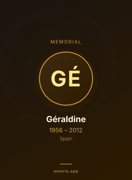 Memorial portrait of Géraldine