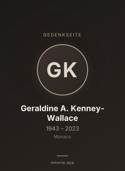 Gedenkportrait von Geraldine A. Kenney-Wallace