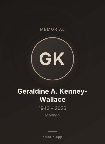 Memorial portrait of Geraldine A. Kenney-Wallace
