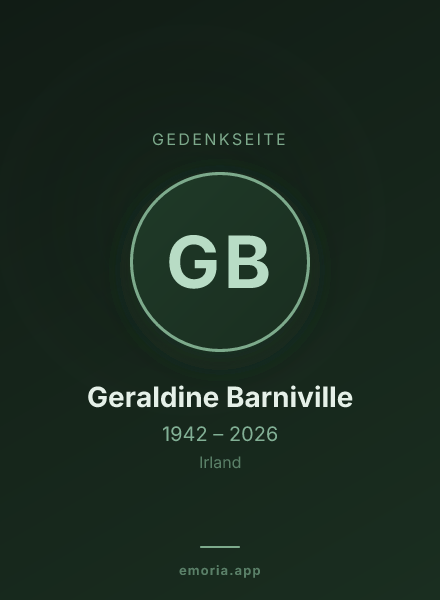 Gedenkportrait von Geraldine Barniville