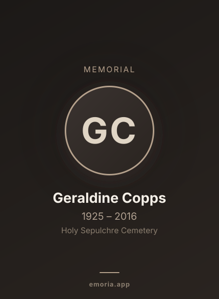 Memorial portrait of Geraldine Copps