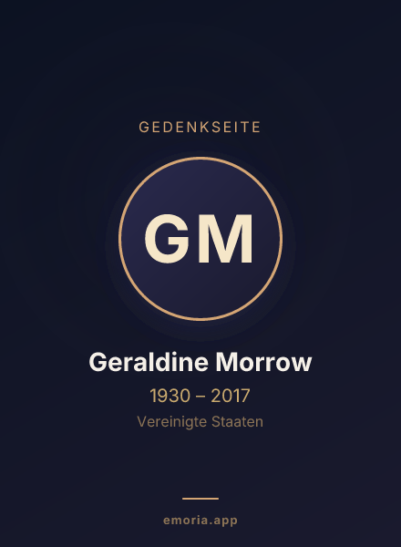 Gedenkportrait von Geraldine Morrow