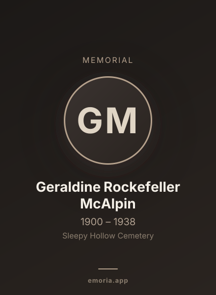Memorial portrait of Geraldine Rockefeller McAlpin