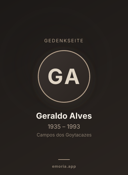 Gedenkportrait von Geraldo Alves