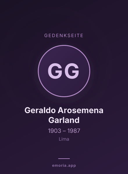 Gedenkportrait von Geraldo Arosemena Garland