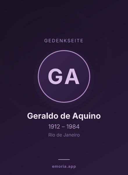 Gedenkportrait von Geraldo de Aquino