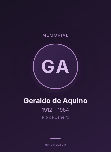 Memorial portrait of Geraldo de Aquino