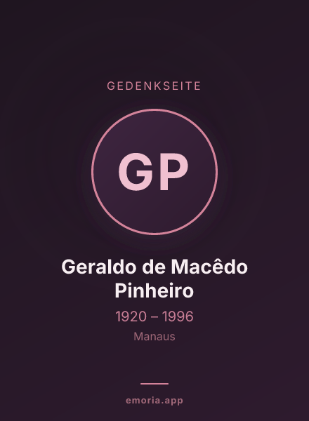 Gedenkportrait von Geraldo de Macêdo Pinheiro
