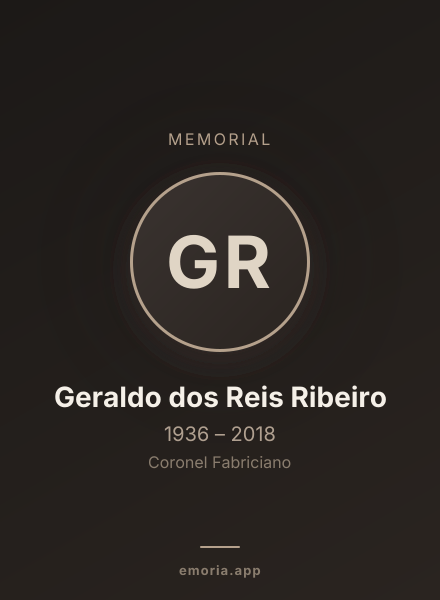 Memorial portrait of Geraldo dos Reis Ribeiro