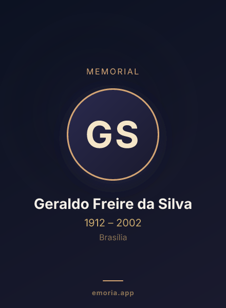 Memorial portrait of Geraldo Freire da Silva