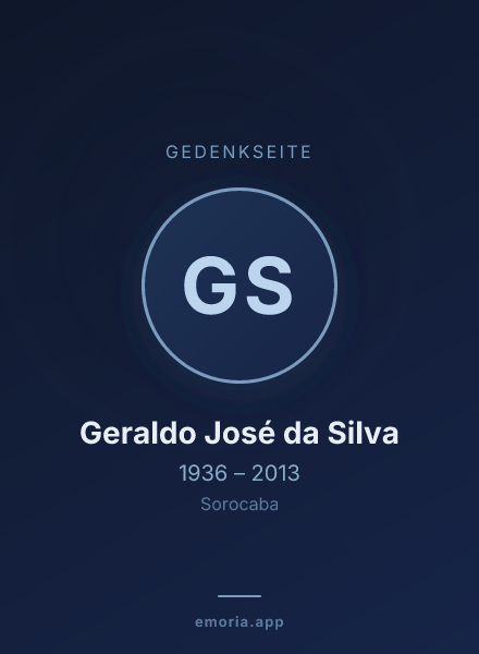 Gedenkportrait von Geraldo José da Silva