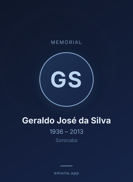 Memorial portrait of Geraldo José da Silva
