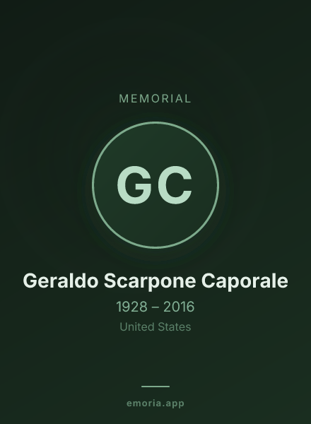 Memorial portrait of Geraldo Scarpone Caporale