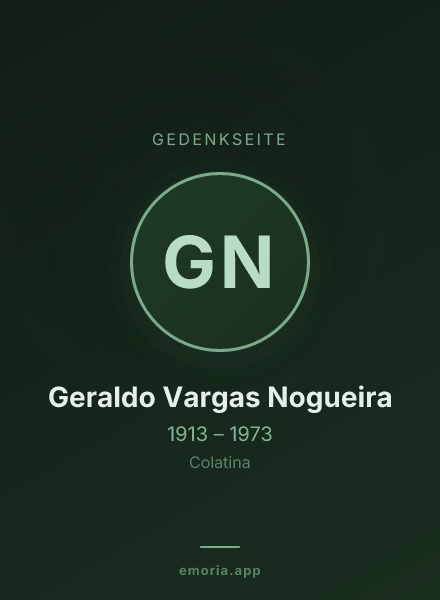 Gedenkportrait von Geraldo Vargas Nogueira