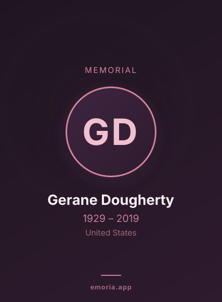 Memorial portrait of Gerane Dougherty