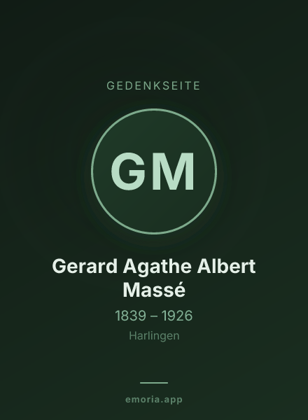 Gedenkportrait von Gerard Agathe Albert Massé