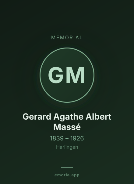 Memorial portrait of Gerard Agathe Albert Massé