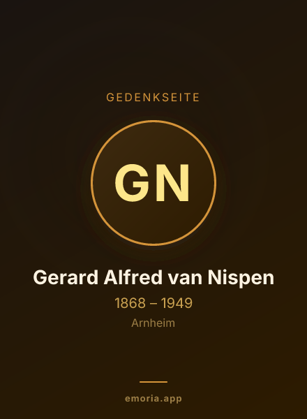Gedenkportrait von Gerard Alfred van Nispen
