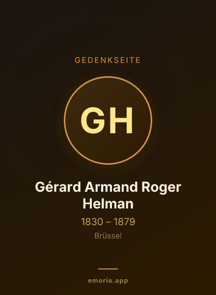 Gedenkportrait von Gérard Armand Roger Helman