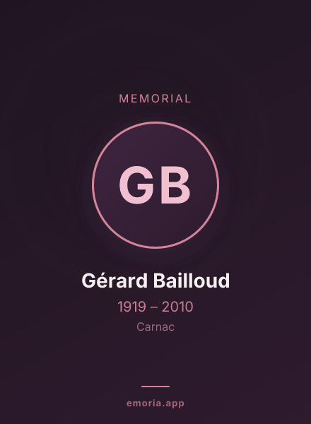 Memorial portrait of Gérard Bailloud