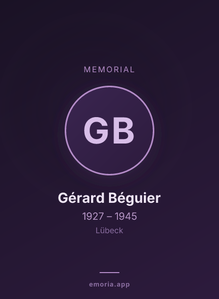Memorial portrait of Gérard Béguier