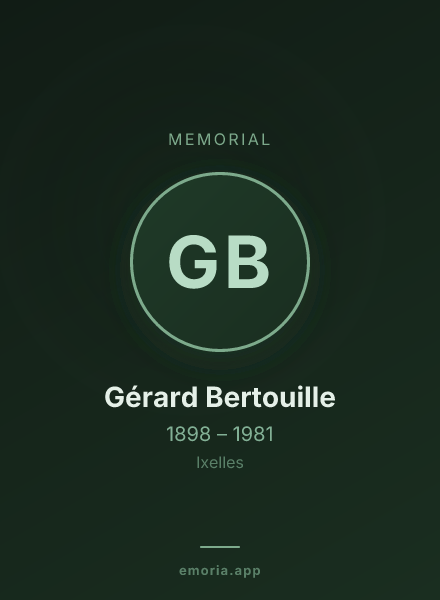 Memorial portrait of Gérard Bertouille