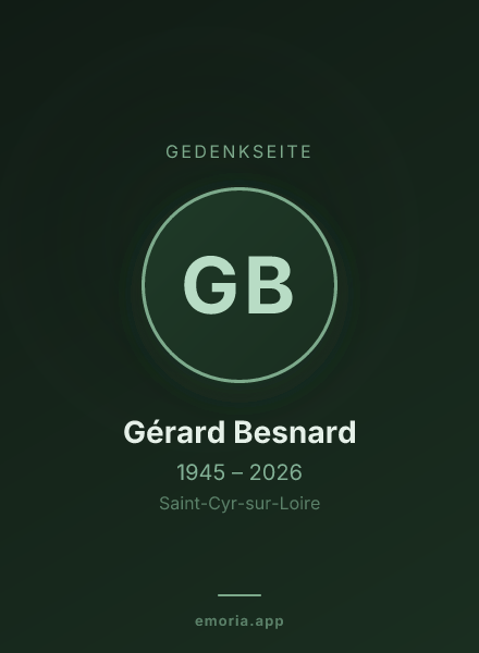 Gedenkportrait von Gérard Besnard