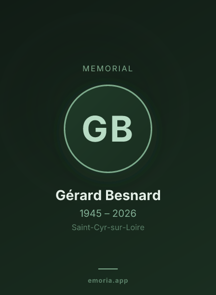Memorial portrait of Gérard Besnard