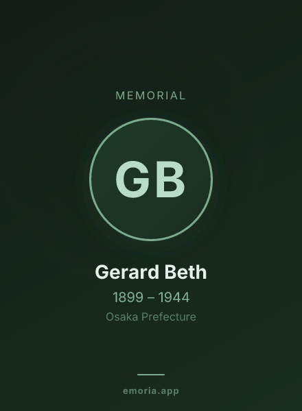 Memorial portrait of Gerard Beth