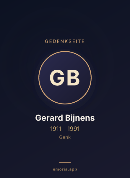 Gedenkportrait von Gerard Bijnens