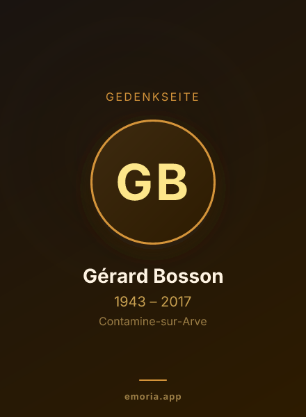 Gedenkportrait von Gérard Bosson