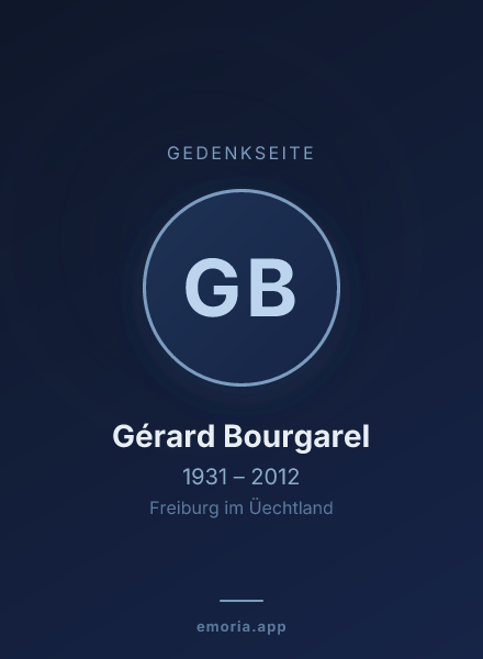 Gedenkportrait von Gérard Bourgarel