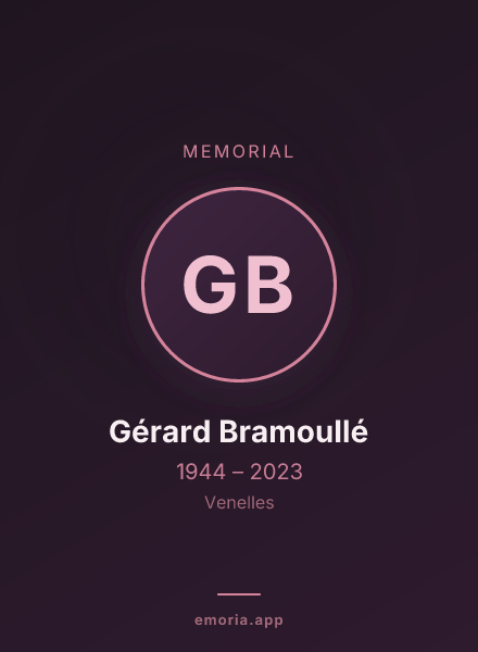 Memorial portrait of Gérard Bramoullé