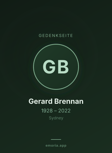 Gedenkportrait von Gerard Brennan