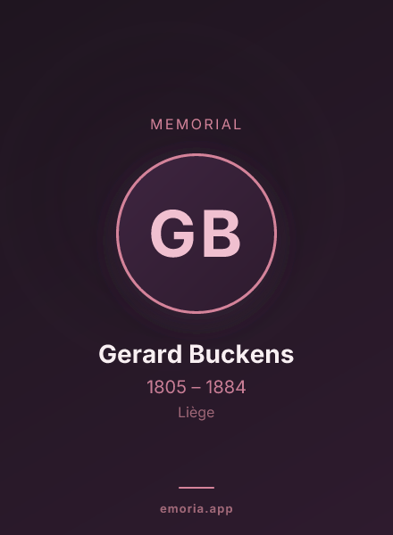 Memorial portrait of Gerard Buckens