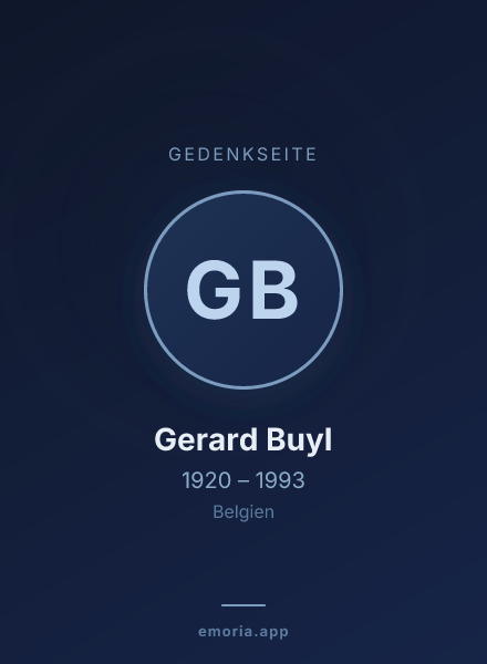 Gedenkportrait von Gerard Buyl