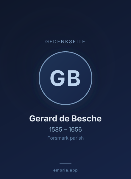Gedenkportrait von Gerard de Besche