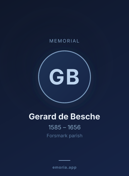 Memorial portrait of Gerard de Besche